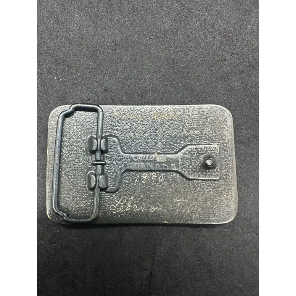 handmade Vintage 1990 Leslie Vanhook belt buckle Guitar/sheet Music Pattern‎